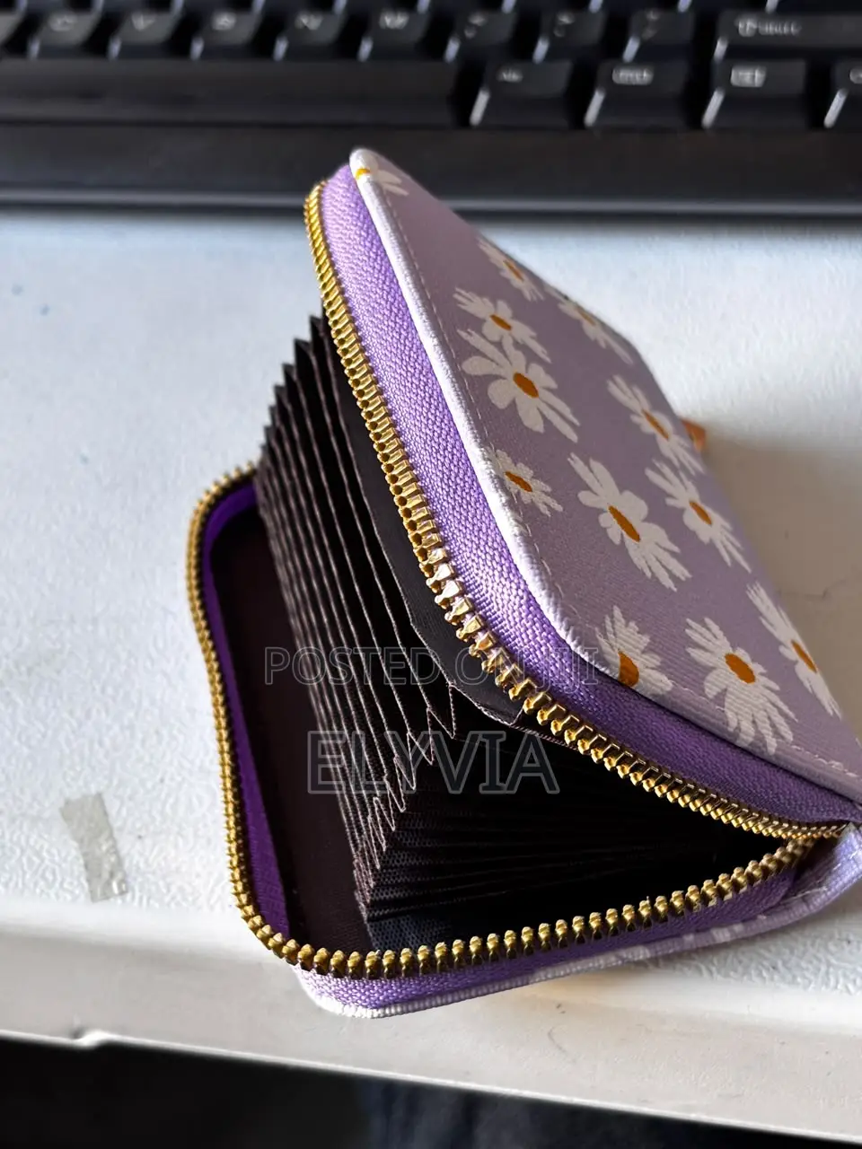 Purple Floral CardHolder