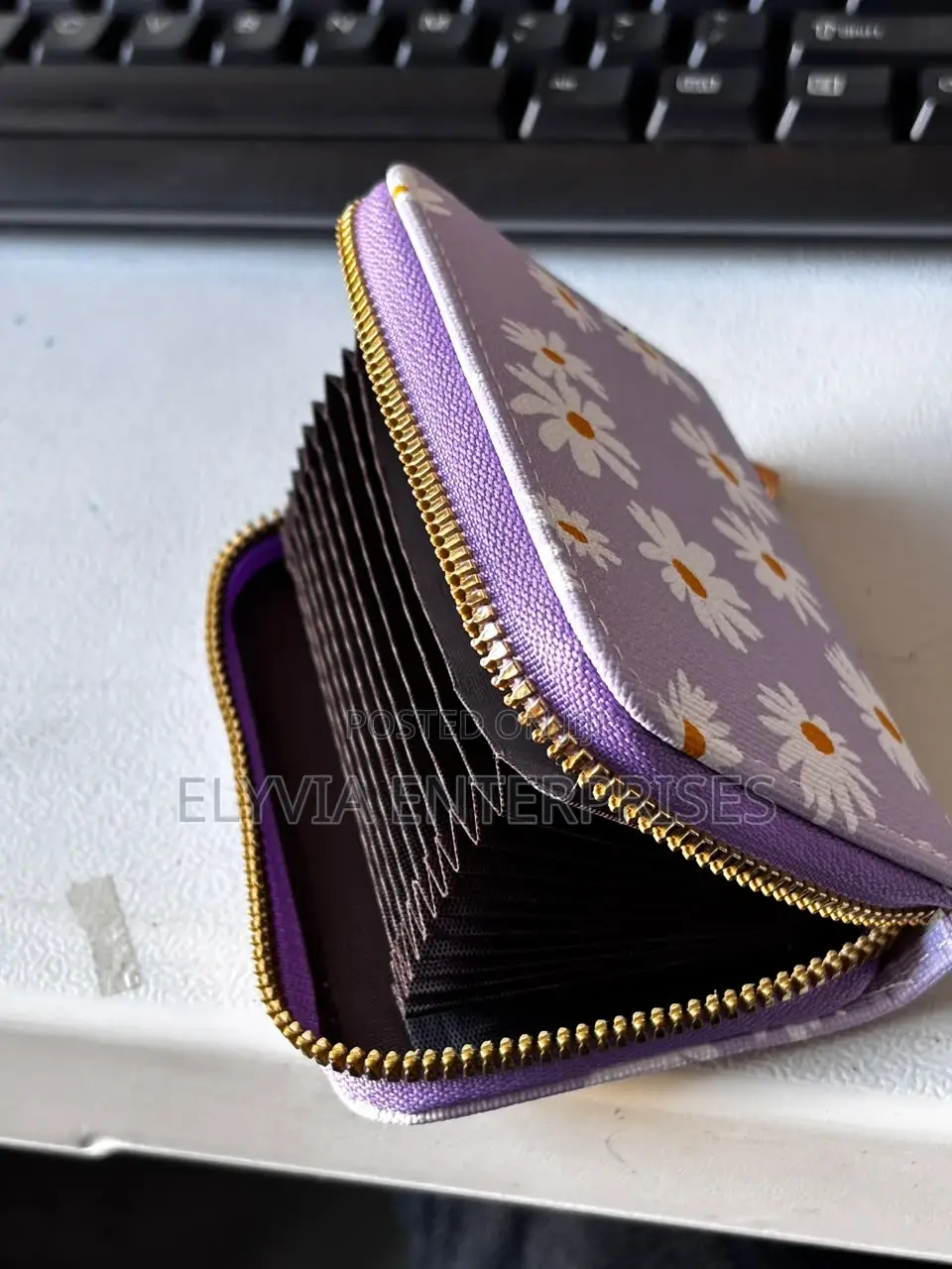 Purple Floral CardHolder