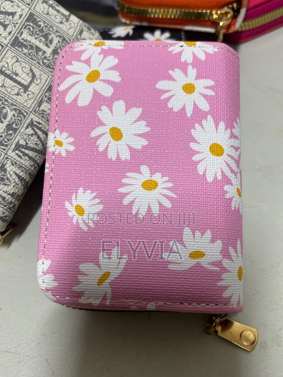 Pink Flowered Card Holder
