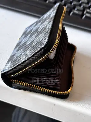 Blue Checkerboard Cardholder