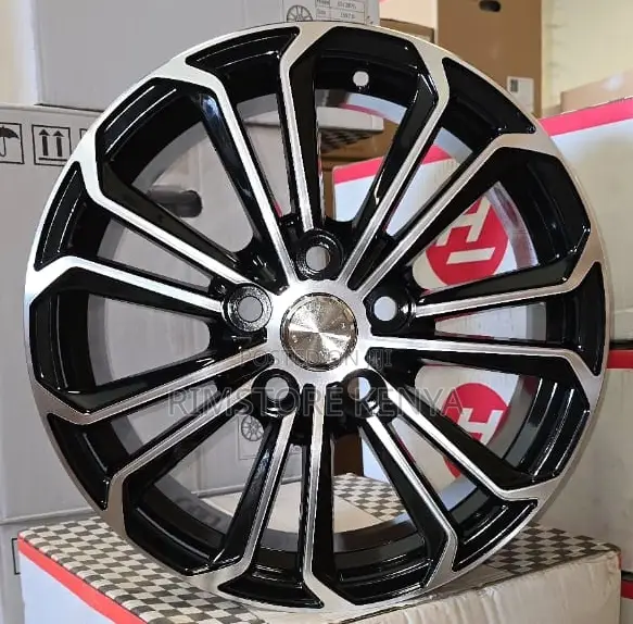 Size 16 Black Silver Premio Subaru Rims (4pcs)