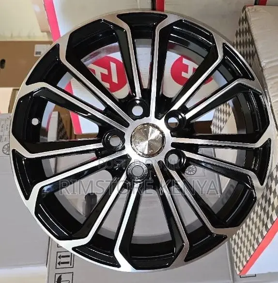 Size 16 Black Silver Premio Subaru Rims (4pcs)
