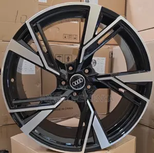 Size 18 Black Silver Audi Rims (4pcs)