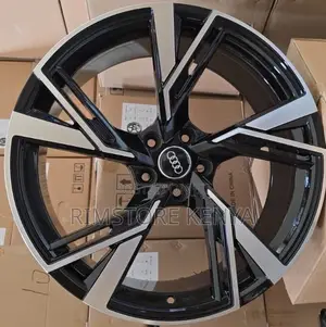 Size 18 Black Silver Audi Rims (4pcs)