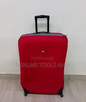 Ex-Uk Vibrant Red Softside Rolling Suitcase