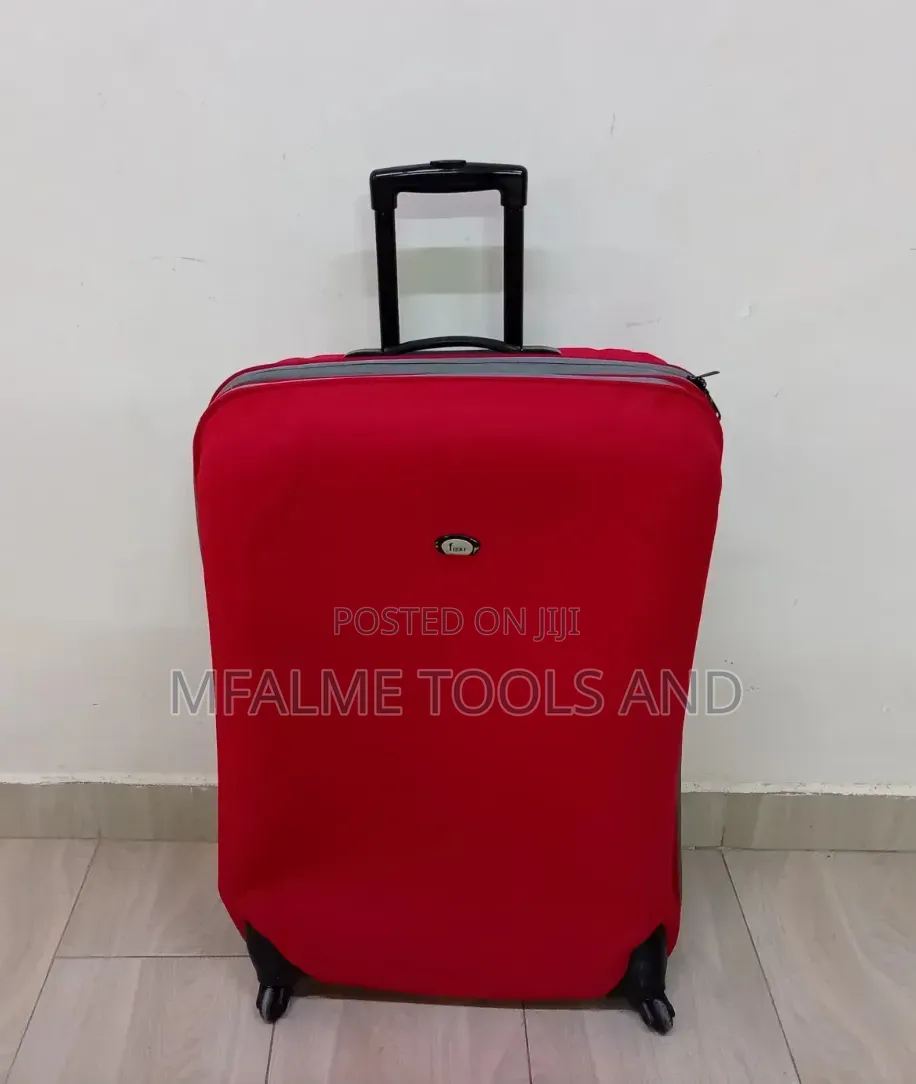 Ex-Uk Vibrant Red Softside Rolling Suitcase