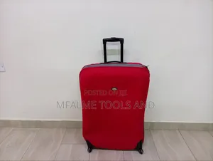 Ex-Uk Vibrant Red Softside Rolling Suitcase