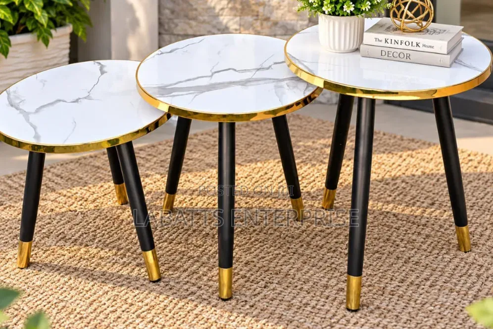Modern 3-in-1 Executive Pure Marble Table
