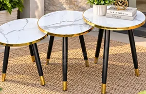 Modern 3-in-1 Executive Pure Marble Table