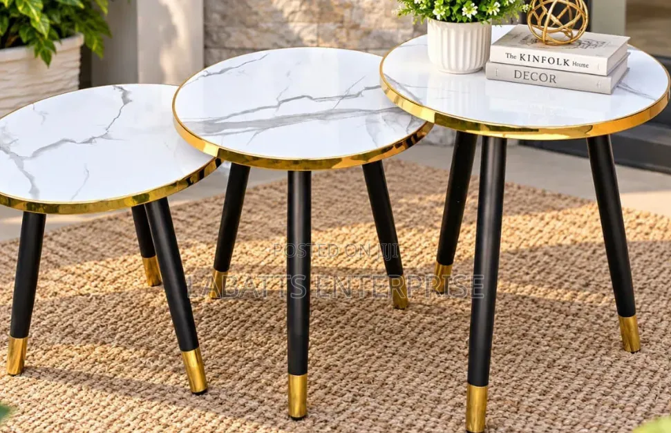 Modern 3-in-1 Executive Pure Marble Table