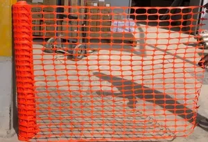 Orange Plastic Safety Barrier Mesh Fencing Roll