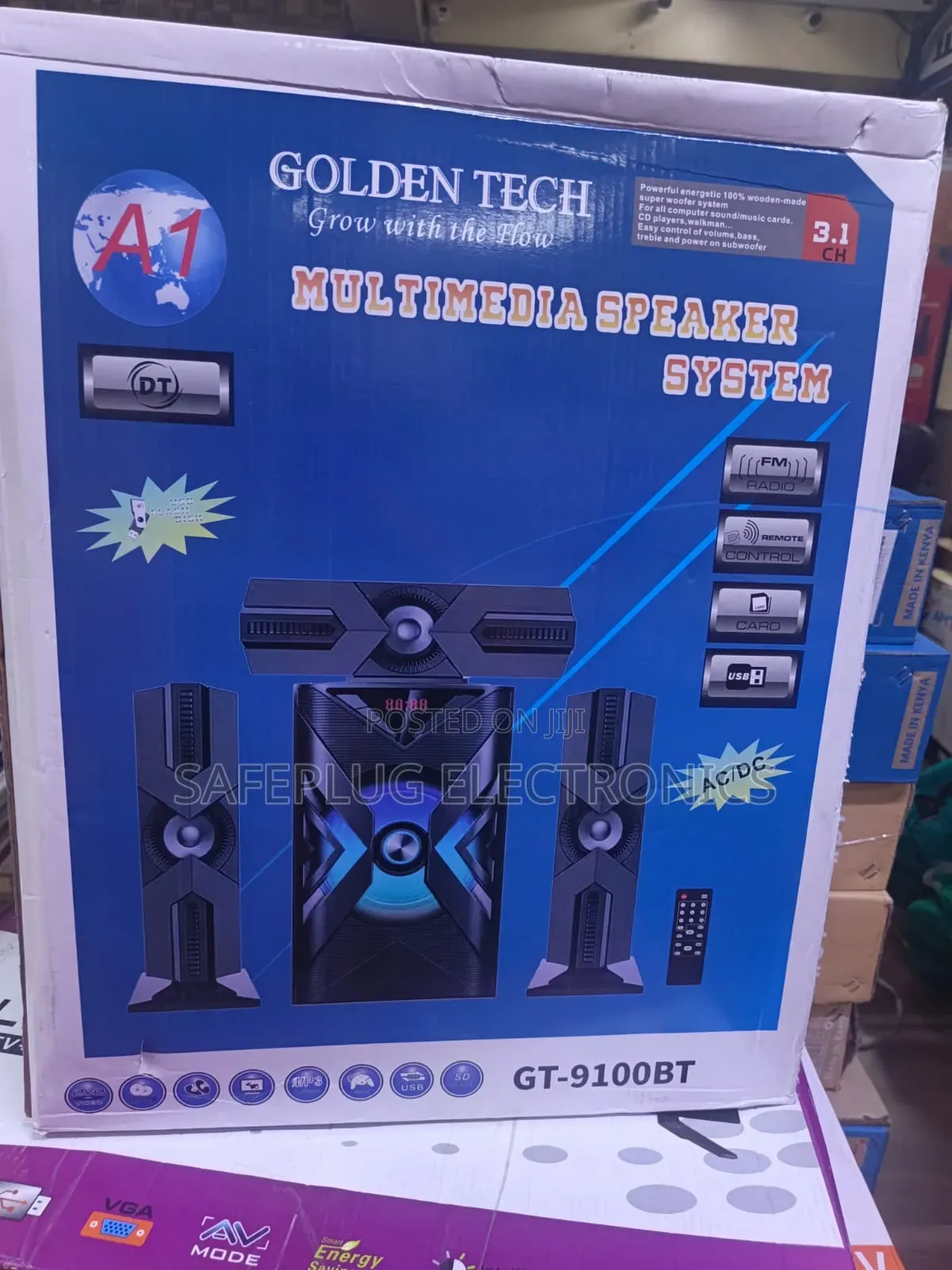 Golden Tech GT-9100BT 3.1 Multimedia Speaker System With Bluetooth