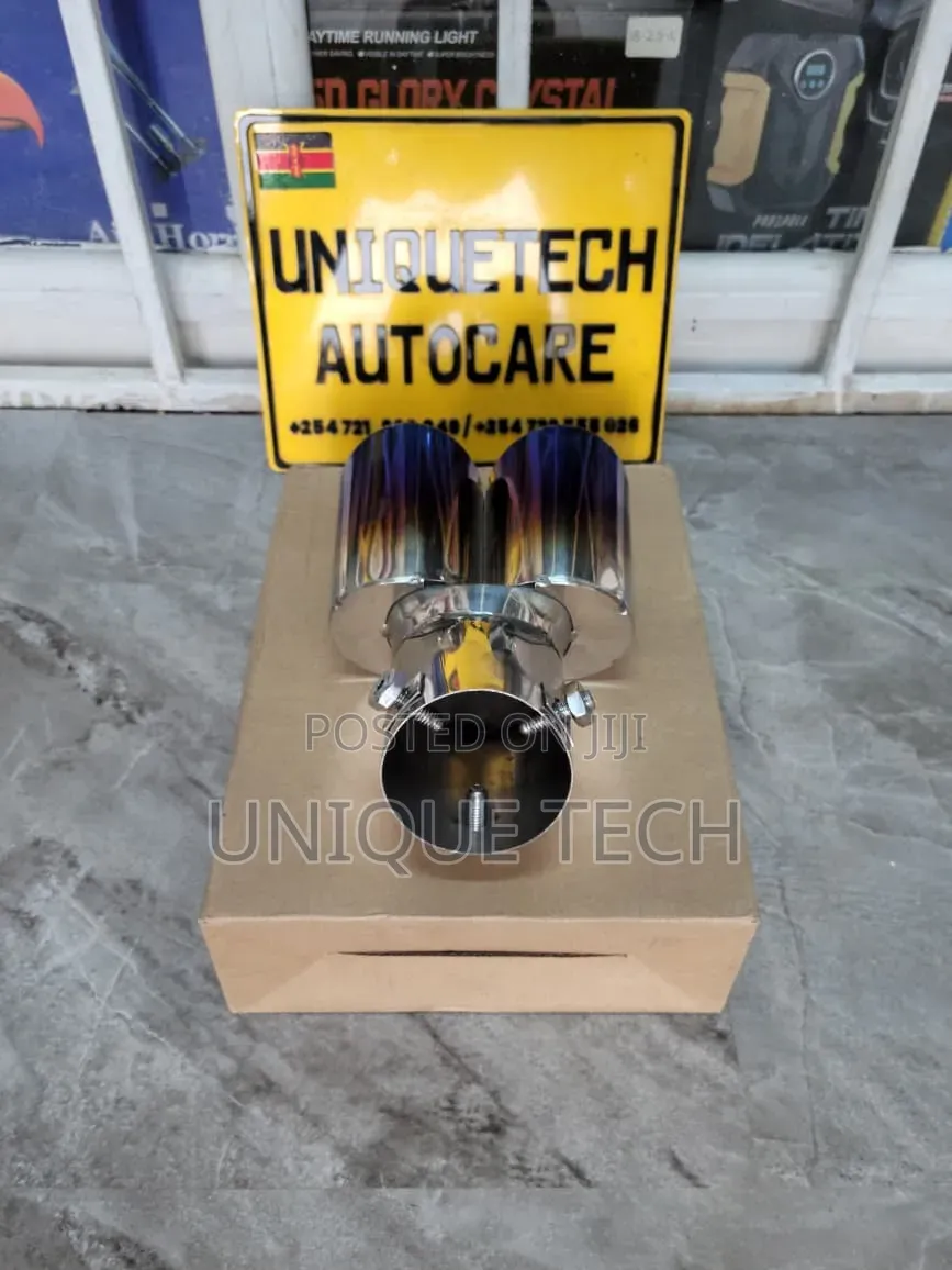 Universal Car Double Exhaust Tip | Car Muffler Tailpipe Tip
