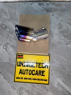 Car Double Outlet Exhaust Tip | Twin Pipe Muffler Tip