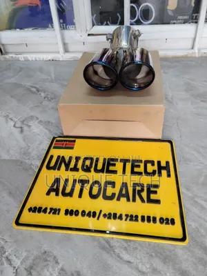 Car Double Outlet Exhaust Tip | Twin Pipe Muffler Tip