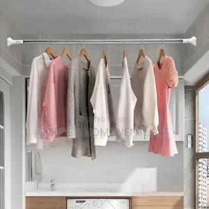 Adjustable Telescopic Rod Extendable Shower Curtain Rail 110-200cm
