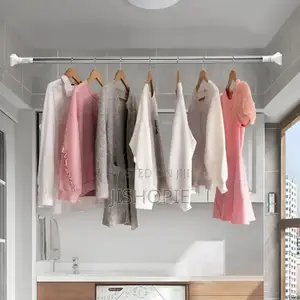 Adjustable Telescopic Rod Extendable Shower Curtain Rail 110-200cm