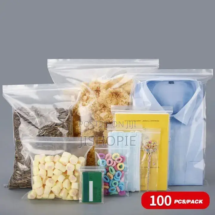 Heavy Gauge Reusable Clear Ziplock Storage Bags Set