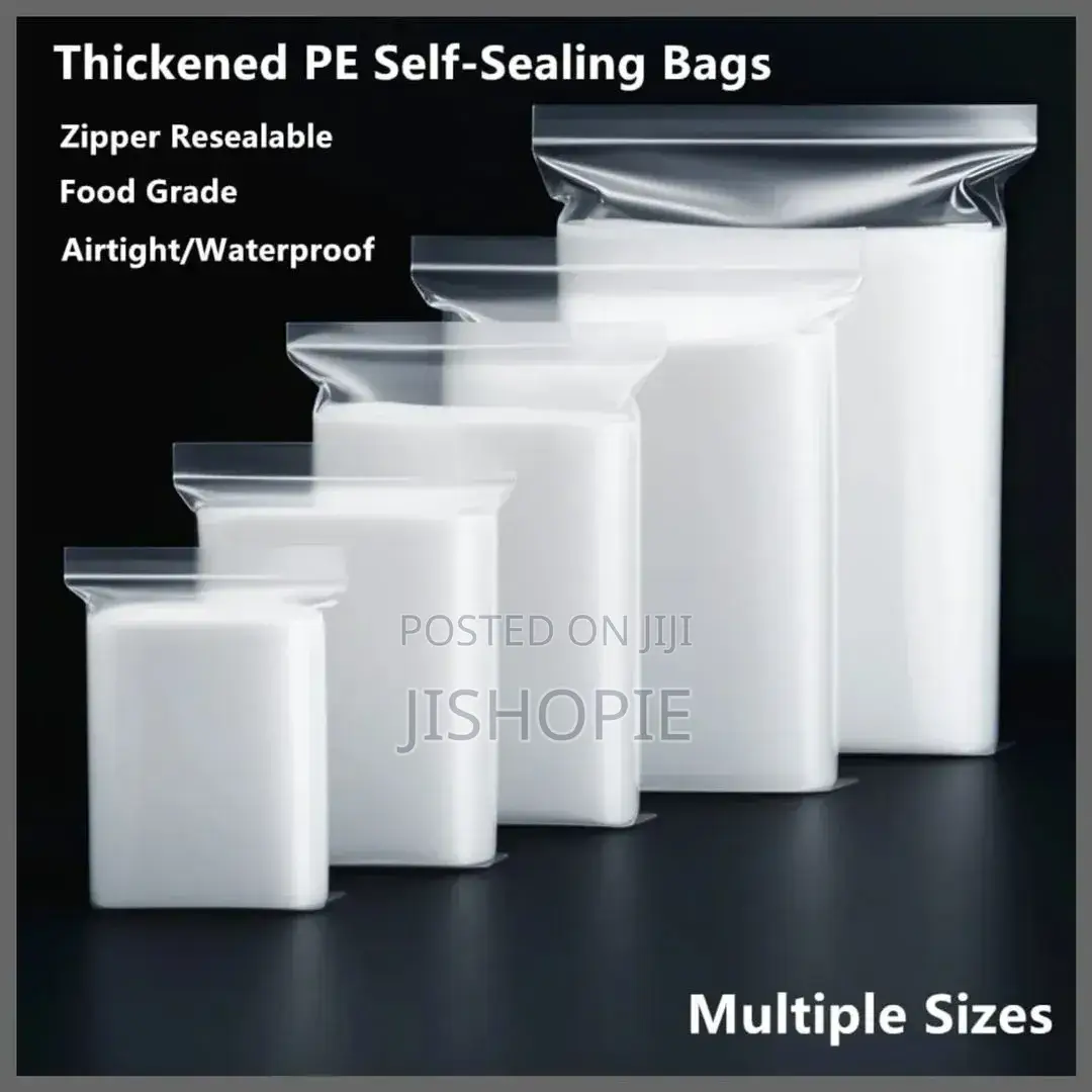 Heavy Gauge Reusable Clear Ziplock Storage Bags Set