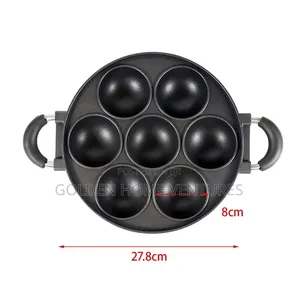 7 Hole Vitumbua Maker Pan Non Stick Cast Iron Snack Pan