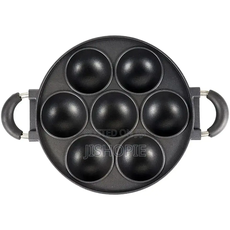 7 Hole Vitumbua Maker Pan Non Stick Cast Iron Snack Pan