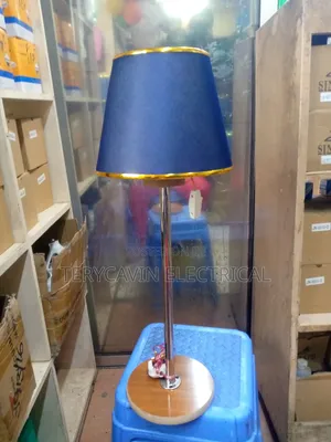 Floor Lamps With Navy Blue Translucent Shade