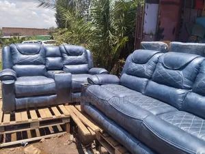 Nevy Blue Semi-Recliner