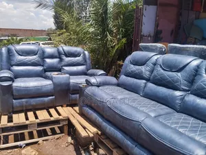 Nevy Blue Semi-Recliner