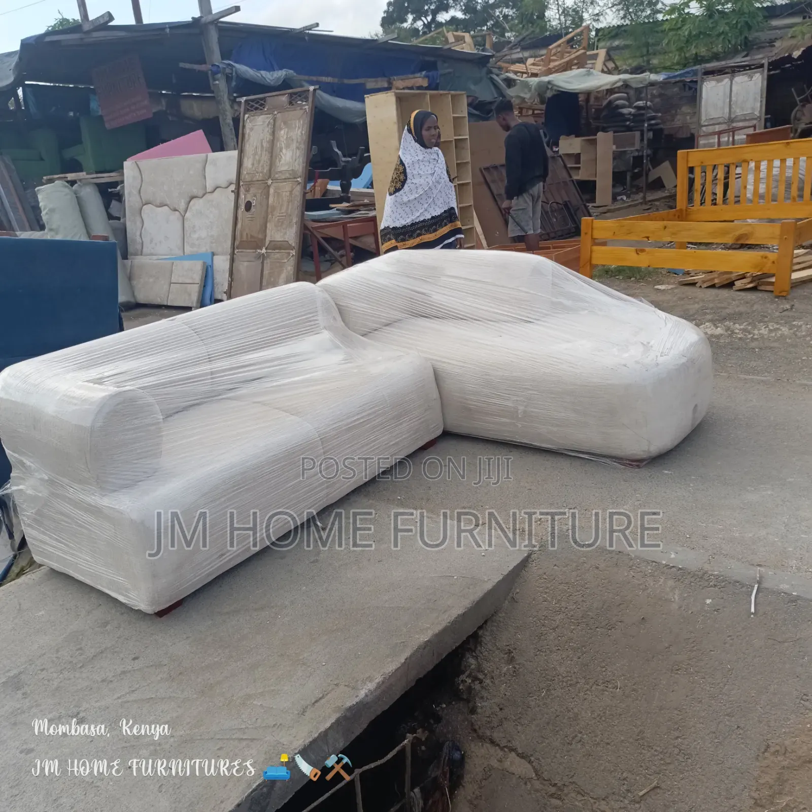 Bubble L Shaped Sofa 6 Seator With Spring Cushions