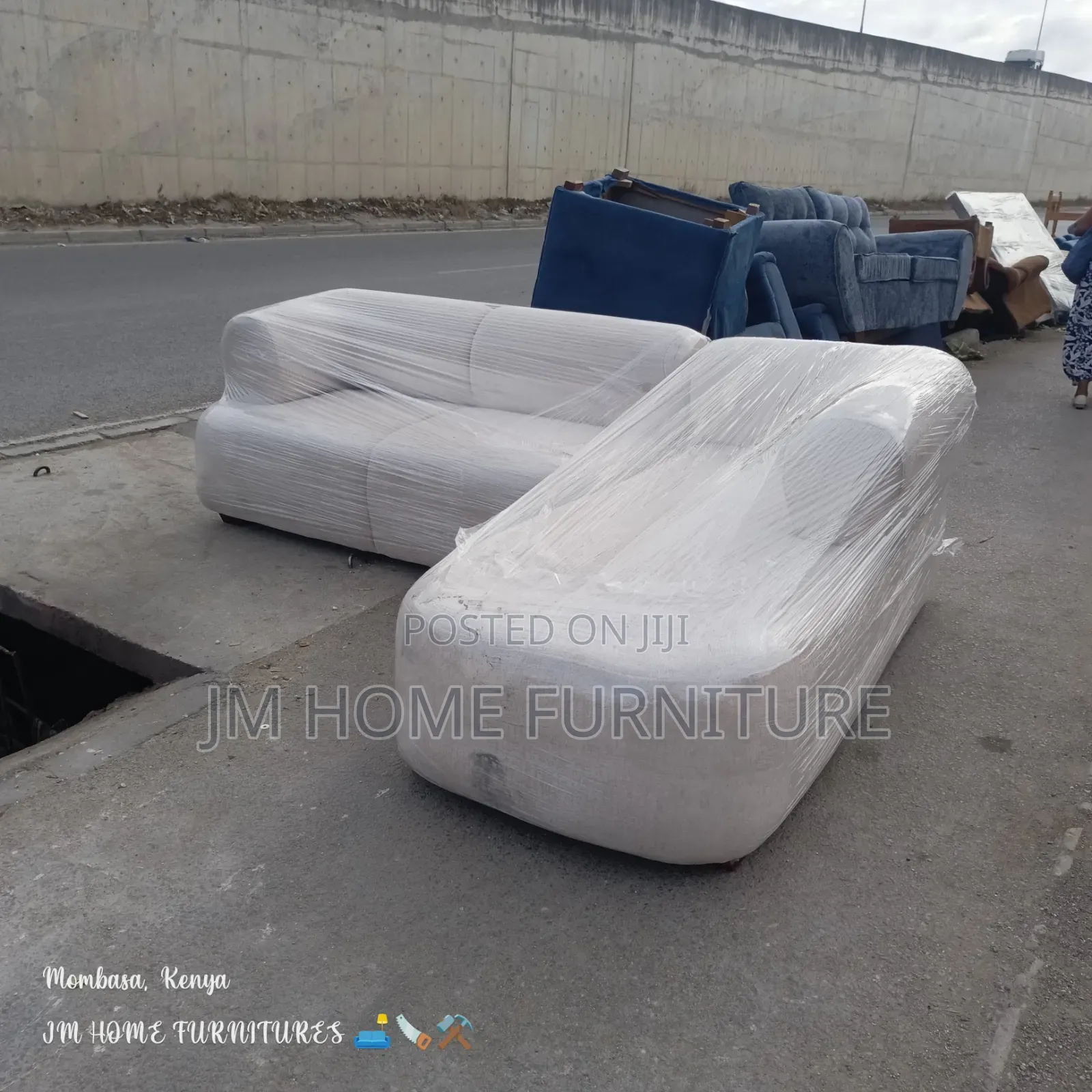 Bubble L Shaped Sofa 6 Seator With Spring Cushions