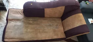 3-Seater Sofa With Cylindrical Bolster Arms.