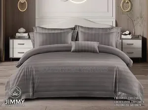 Striped Cotton Duvet Cover Set 6x7 Feet 6 Piece Bedding