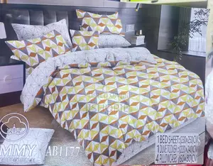 Printed Cotton Duvet Cover Set 6x7 Feet Floral Bedding 6 Piece