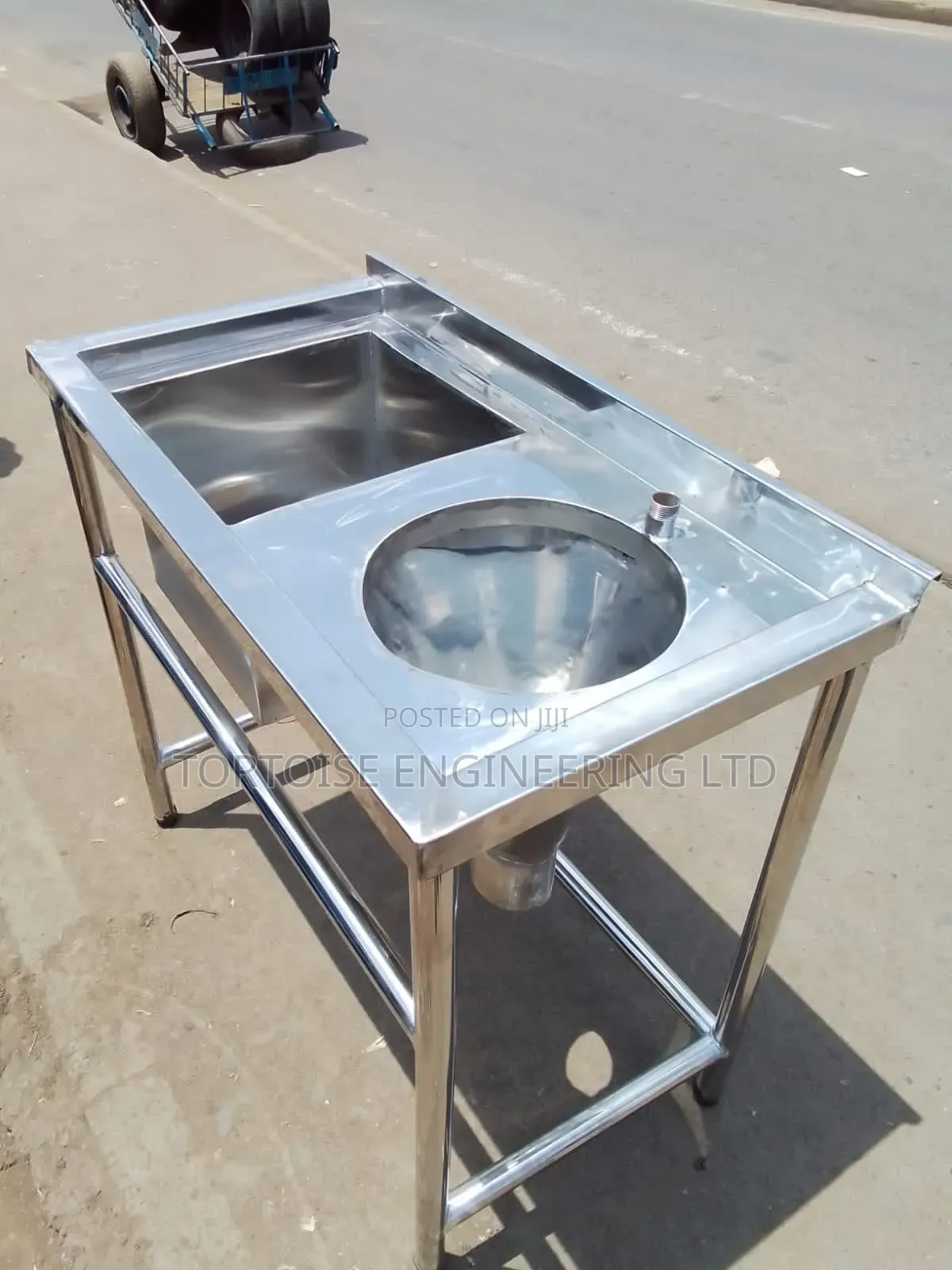 Stainless Steel Hospital Sluice Sink Size 1200mm by 560mm by 850mm