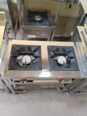 Stainless Steel Commercial Gas Cooker 2 Burner Size 900mm by 560mm