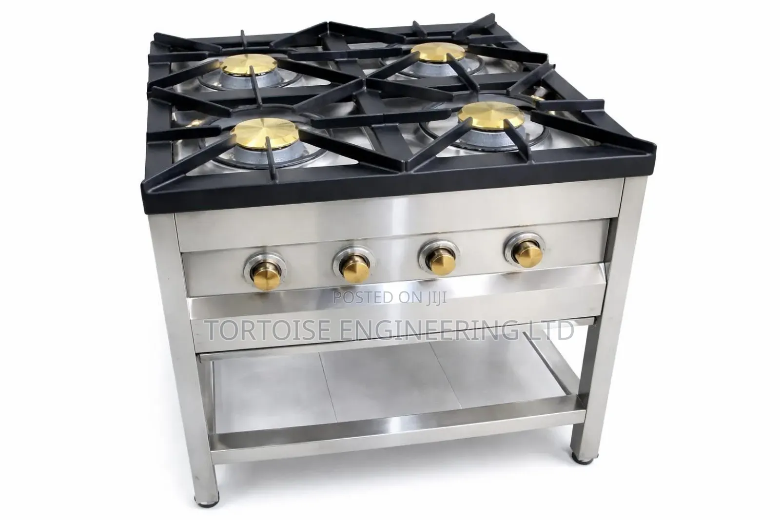 A Stainless Steel Commercial 4-Gas Burner Units Size 900mm by 900mm