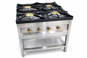 A Stainless Steel Commercial 4-Gas Burner Units Size 900mm by 900mm