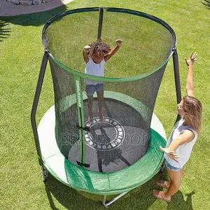 **6FT Lime Green Kids Trampoline – Garden Bouncing Fun **