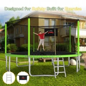 **8ft Lime Green Outdoor Bouncer for Kids – Garden Play Equipment **
