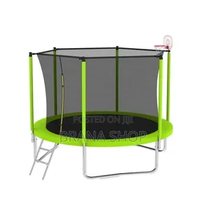 **Lime Green 8ft Children's Garden Trampoline – Outdoor Fun **