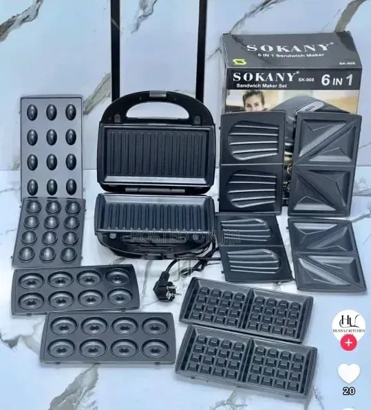 Sokany 6-in-1 Sandwich Maker Set (SK-908)
