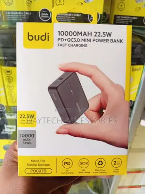 The Budi 10000mAh 22.5W PD+QC3.0 Mini Power Bank (Model PB097B)