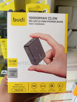 The Budi 10000mAh 22.5W PD+QC3.0 Mini Power Bank (Model PB097B)