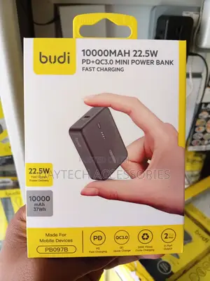 The Budi 10000mAh 22.5W PD+QC3.0 Mini Power Bank (Model PB097B)