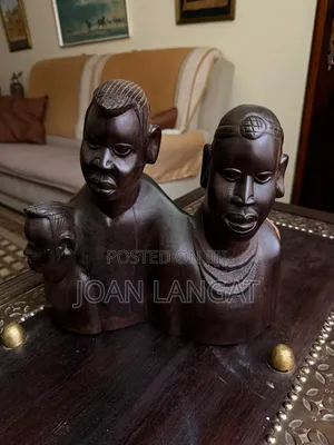Vintage 1950s Hand Crafted African Ebony HardwoodSculpture