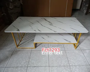 Modern Executive Marble Coffee Table – Timeless White Elegance
