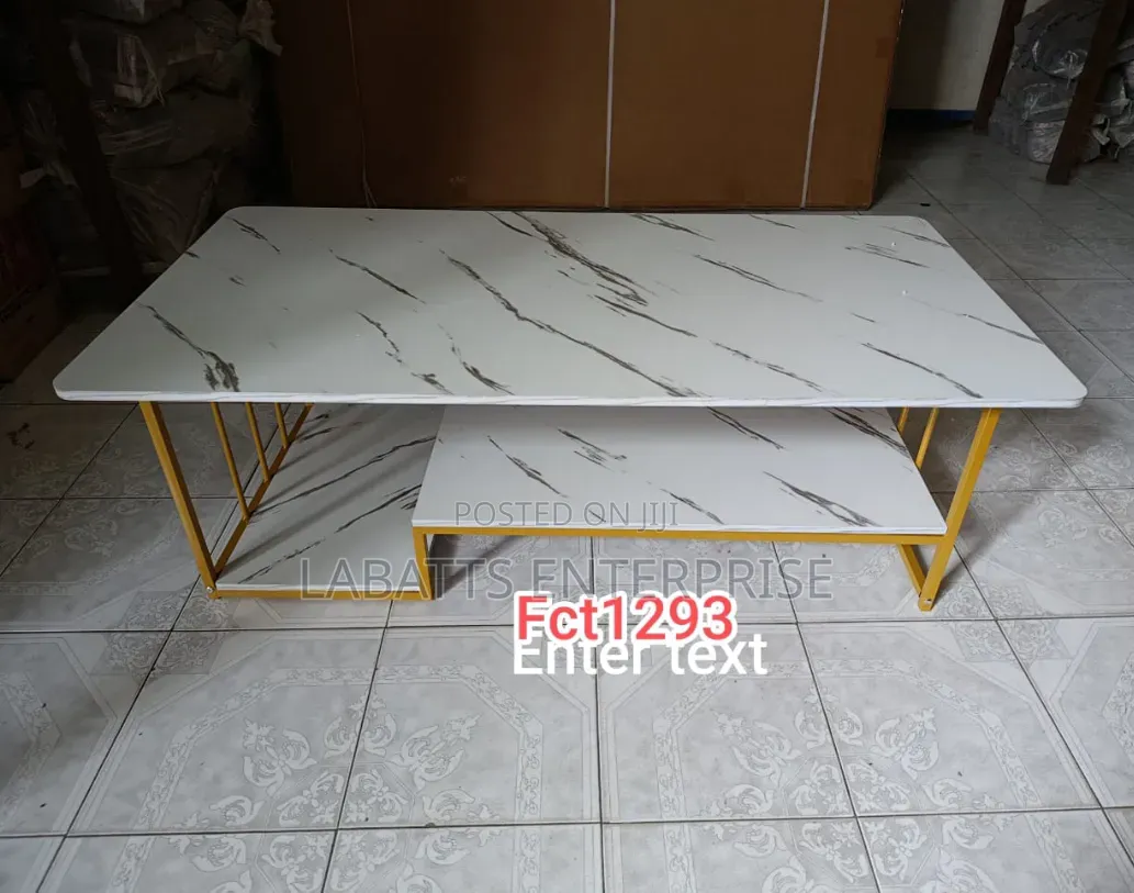 Modern Executive Marble Coffee Table – Timeless White Elegance
