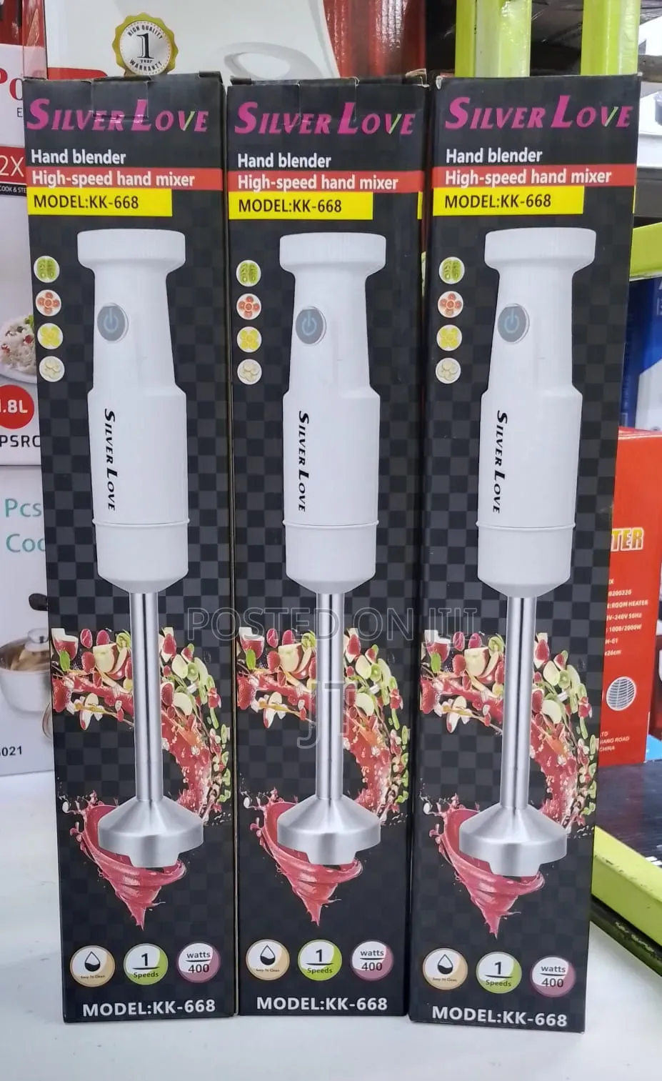 Silver Love Hand Blender 
Model: KK- 668