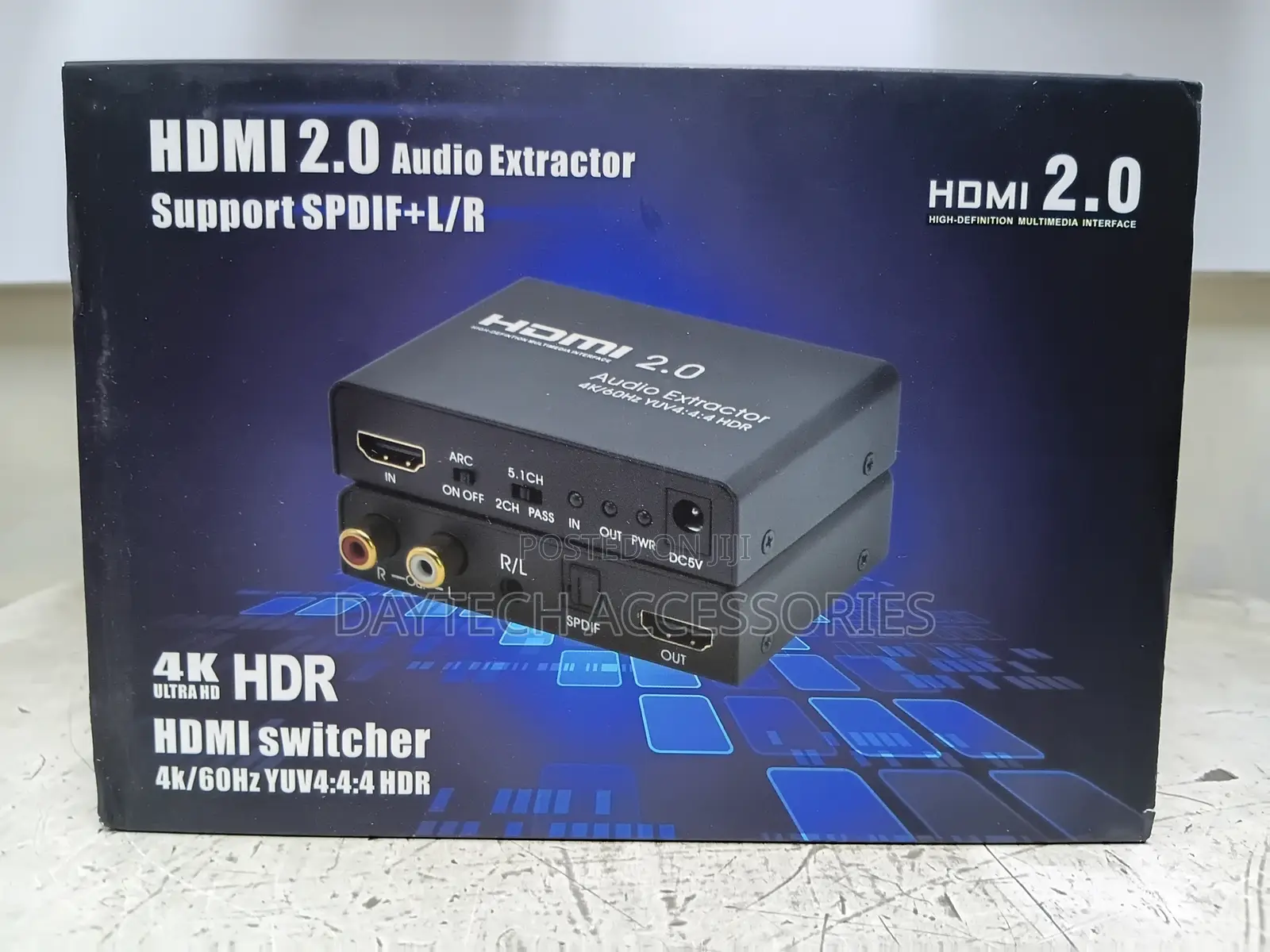 HDMI 2.0 Audio Extractor Converter SPDIF Optical Toslink RCA L/R
