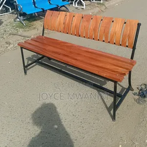 Metallic Wooden Waiting Bench